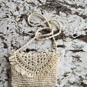 Handcrafted Cream Woven Bag